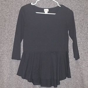 Black Peplum Blouse